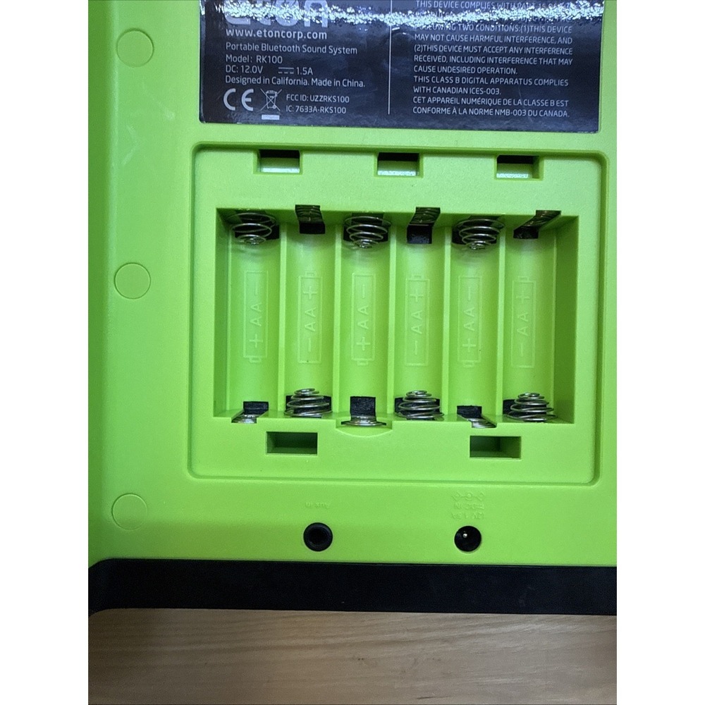 Eton Rukus RK100 Portlable Bluetooth Sound System w/ Adapter | No Batteries - Picture 6 of 8